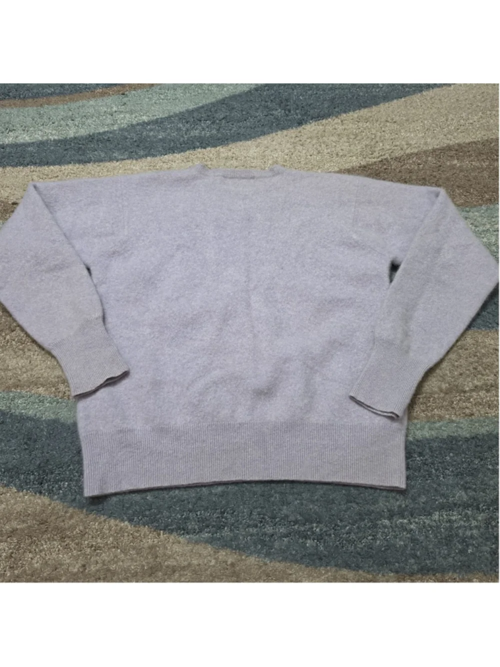 Polo Ralph Lauren 100% Cashmere Sweater Gray Knit Size L Soft Luxury